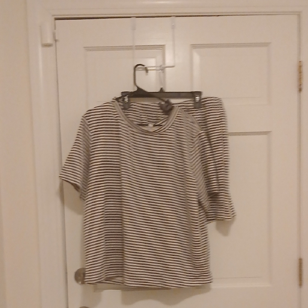 Berkshire Black and White Striped Pajama Set